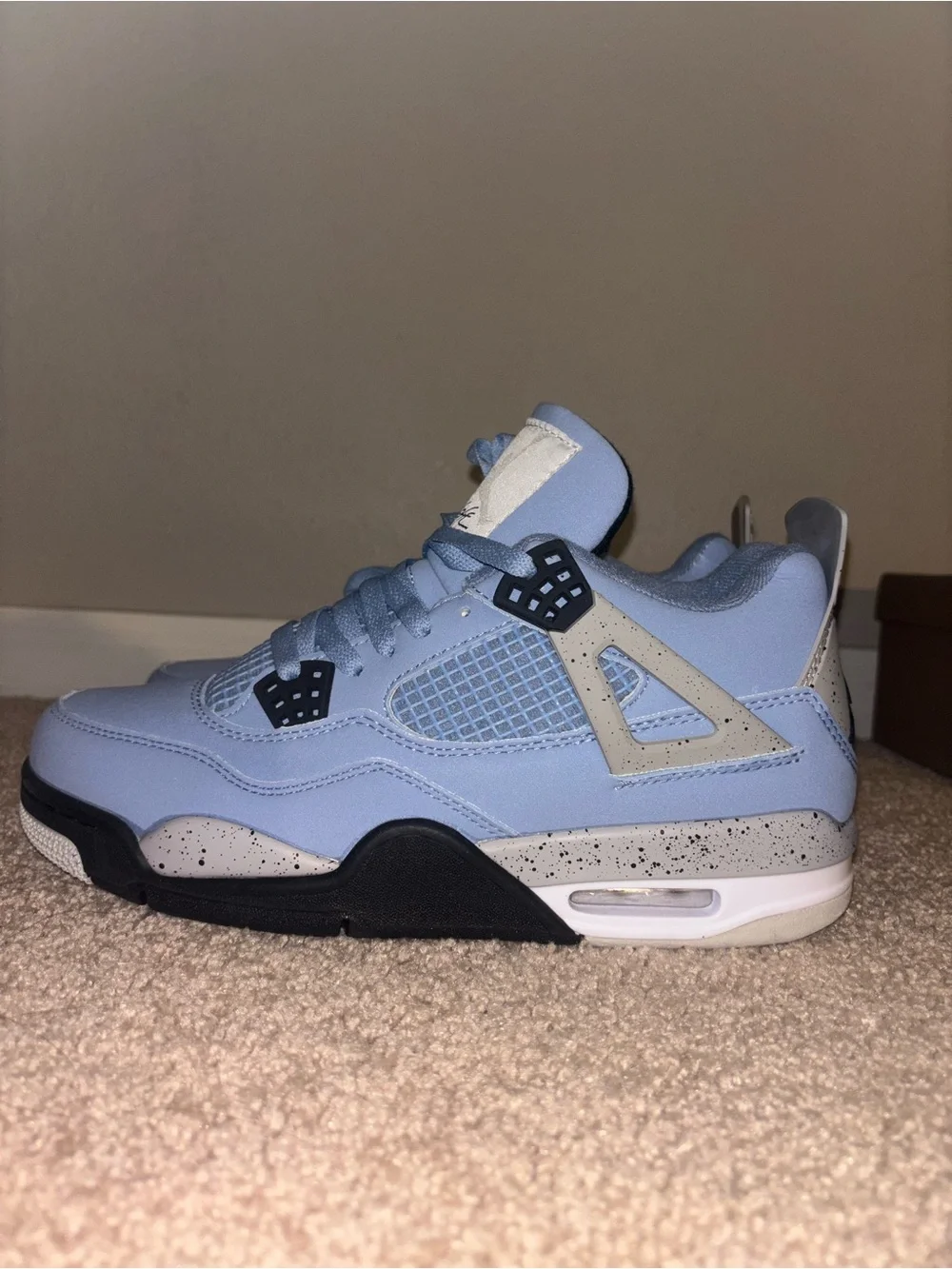 Jordan Light Blue and Black Retro Sneakers